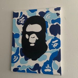 This is my painting of bape it is a medium size canvas